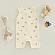 2022-03-01 Lioraitiin 0-12M Infant Baby Boy Girl Casual Romper Summer Sleeveless Printting O-Neck Snap Crotch Jumpsuit BABY VIBES & CO.