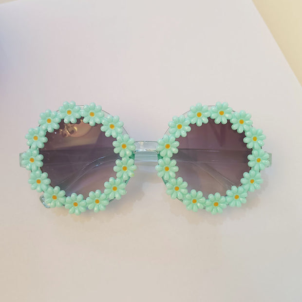 iboode Kids Sunglasses Oval Flower Fashion Children Sunglasses Girls Baby Shades Glasses UV400 Outdoor Sun Protection Eyewear BABY VIBES & CO.