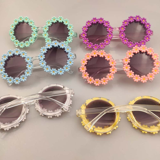iboode Kids Sunglasses Oval Flower Fashion Children Sunglasses Girls Baby Shades Glasses UV400 Outdoor Sun Protection Eyewear BABY VIBES & CO.