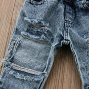 Distressed Ripped Denim Jeans 6M-5T BABY VIBES & CO.