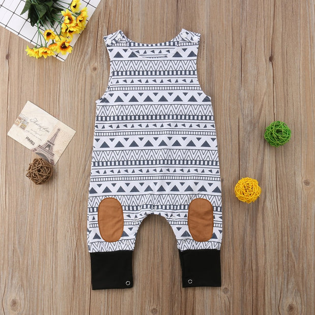 Aztec Print Sleeveless Jumpsuit BABY VIBES & CO.