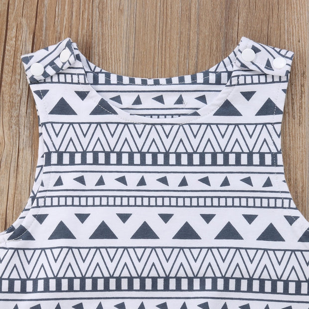 Aztec Print Sleeveless Jumpsuit BABY VIBES & CO.