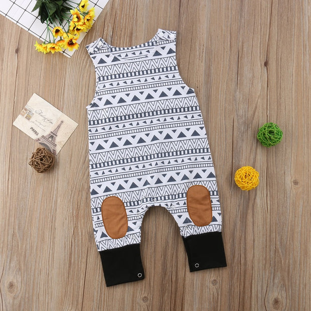Aztec Print Sleeveless Jumpsuit BABY VIBES & CO.