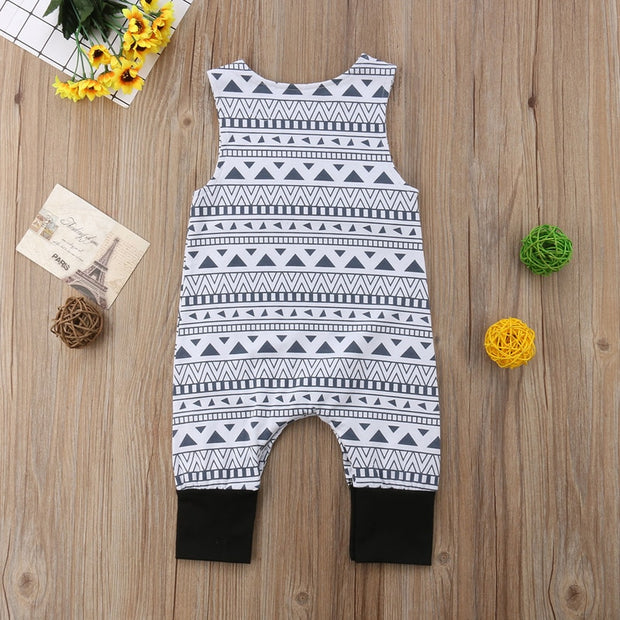 Aztec Print Sleeveless Jumpsuit BABY VIBES & CO.