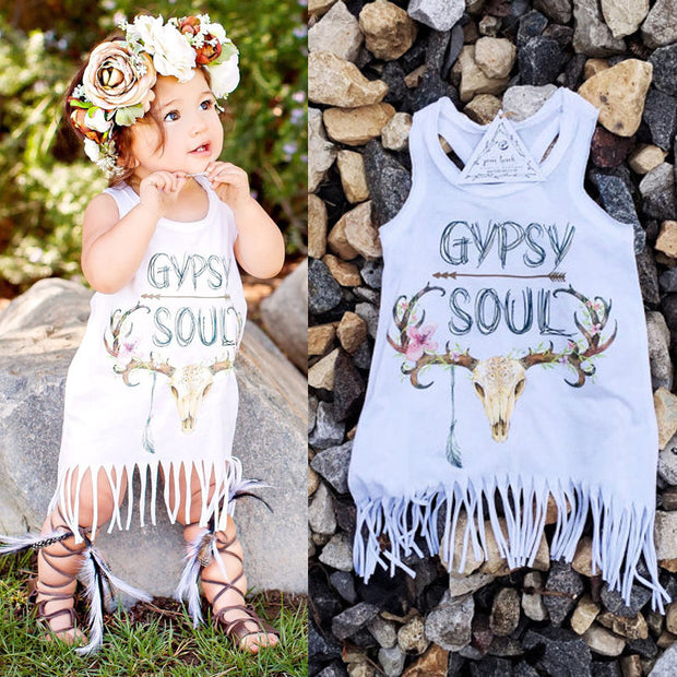GYPSY SOUL FESTIVAL FRINGE DRESS 9M-3T BABY VIBES & CO.