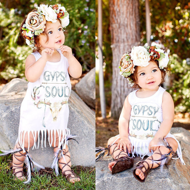 GYPSY SOUL FESTIVAL FRINGE DRESS 9M-3T BABY VIBES & CO.