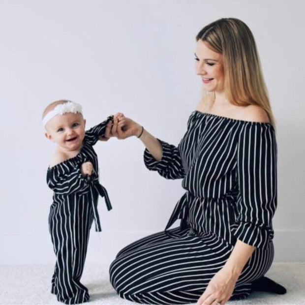 Mother & Daughter Striped Jumpsuit - BABY VIBES & CO.