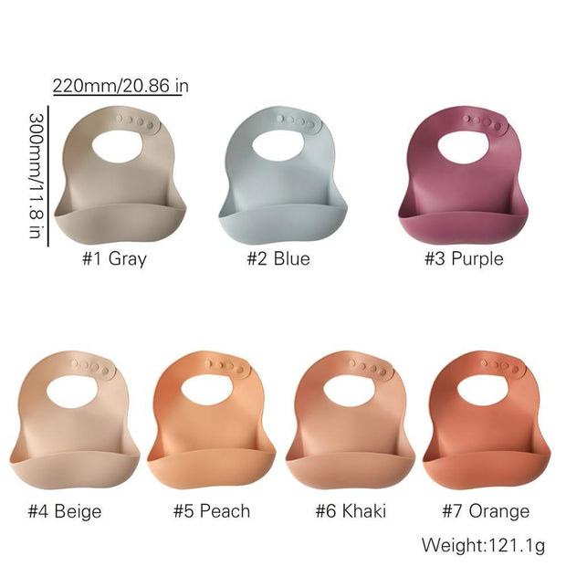 Organic Waterproof Silicone Bib Baby Lux Co.