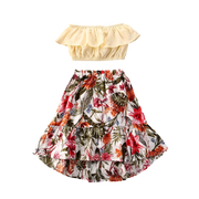 Girls 2 Piece Summer Skirt & Top BABY VIBES & CO.