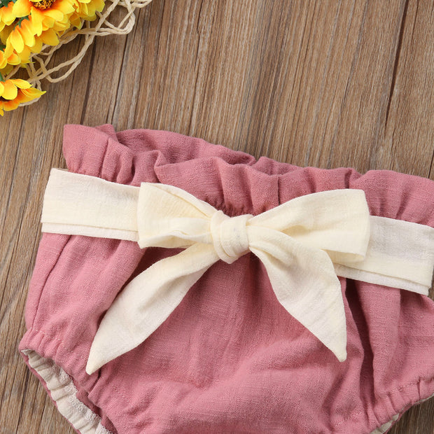 Baby Girl Ruffle Bow Bottoms BABY VIBES & CO.
