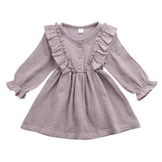 Long Sleeve Frilly Ruffled Dress 12M-5T BABY VIBES & CO.