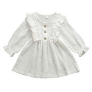 Long Sleeve Frilly Ruffled Dress 12M-5T BABY VIBES & CO.