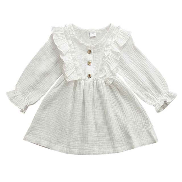 Long Sleeve Frilly Ruffled Dress 12M-5T BABY VIBES & CO.