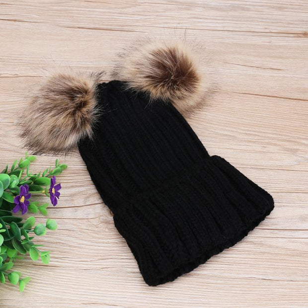 POM POM MAMA & ME MATCHING BEANIES - BABY VIBES & CO.