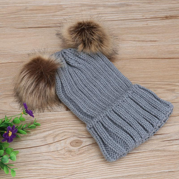 POM POM MAMA & ME MATCHING BEANIES - BABY VIBES & CO.