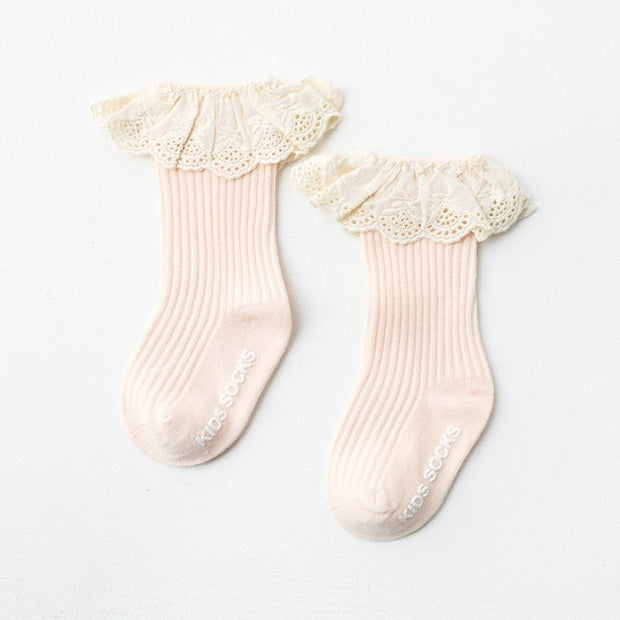 Frill & Lace Knee High Socks 0-3Y BABY VIBES & CO.