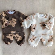 Thickened Saffron Teddy Fleece Separates BABY VIBES & CO.