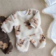 Thickened Saffron Teddy Fleece Separates BABY VIBES & CO.