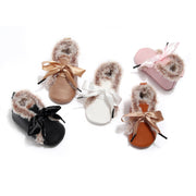 Fuzzy Canvas Soft-Sole Booties BABY VIBES & CO.