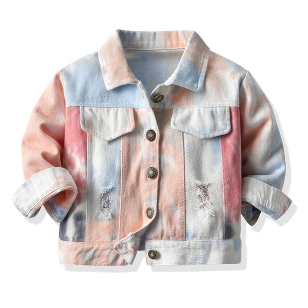 TIE DIE JEAN JACKET 12-7T BABY VIBES & CO.