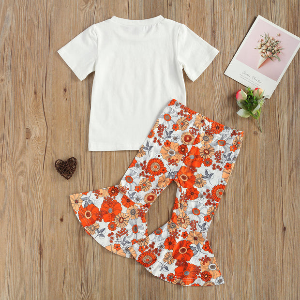 Fall Flower Child Flare 2PC Set 2-7Y BABY VIBES & CO.