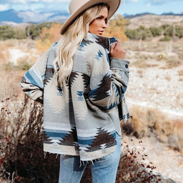 Turquoise Cherokee Retro Button Up BABY VIBES & CO.