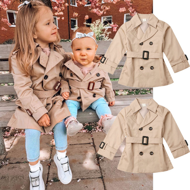Toddlers Trendy Belted Trenchie 2-7T BABY VIBES & CO.