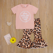 You Can Sit With Us Rose Gold Tee & Cheetah Bells Set 2T-6T BABY VIBES & CO.
