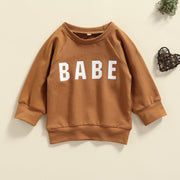 BABE CREW NECK SWEATSHIRT BABY VIBES & CO.