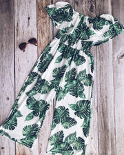 Toddler Leaf Boho Romper 3-8Y - BABY VIBES & CO.