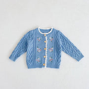 Vintage Floral Embroidered Cardigan 6M-3T BABY VIBES & CO.