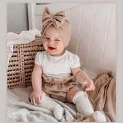 Bow Knitted Waffe Turban - BABY VIBES & CO.