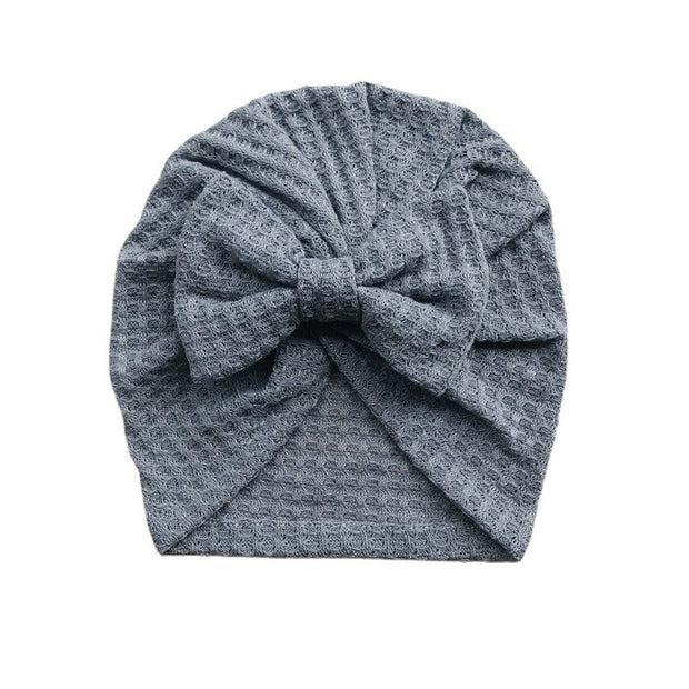 Bow Knitted Waffe Turban - BABY VIBES & CO.