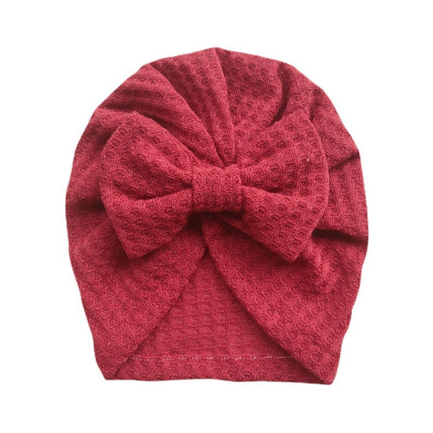 Bow Knitted Waffe Turban - BABY VIBES & CO.