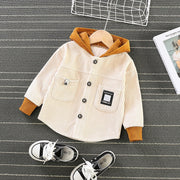Corduroy Long Sleeve Hooded Jacket BABY VIBES & CO.