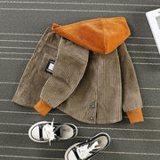 Corduroy Long Sleeve Hooded Jacket BABY VIBES & CO.