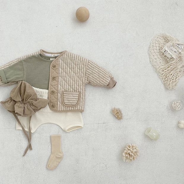 RETRO RHOMBUS WAVY & THICK BOMBER BUTTONDOWN BABY VIBES & CO.