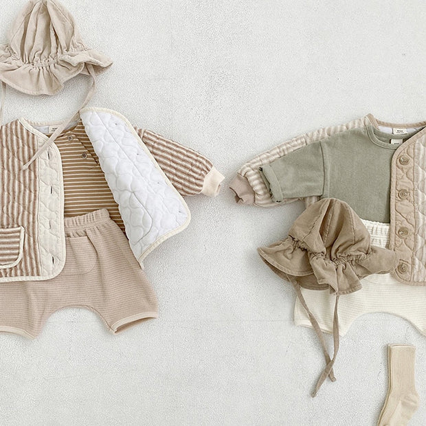 RETRO RHOMBUS WAVY & THICK BOMBER BUTTONDOWN BABY VIBES & CO.