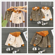 Corduroy Long Sleeve Hooded Jacket BABY VIBES & CO.