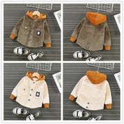 Corduroy Long Sleeve Hooded Jacket BABY VIBES & CO.