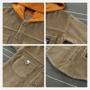 Corduroy Long Sleeve Hooded Jacket BABY VIBES & CO.