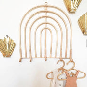 WOODEN SUN & MOON & RAINBOW RATTON 3PC APPAREL DECOR SET BABY VIBES & CO.