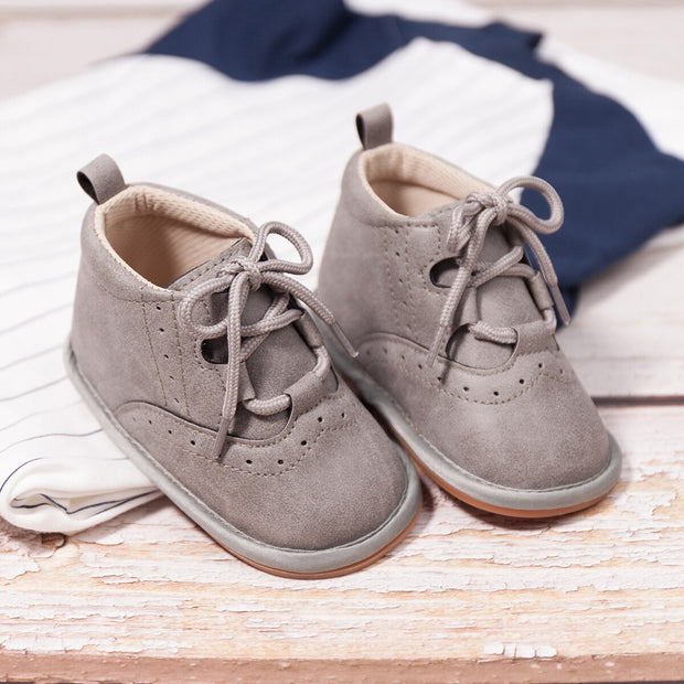 LEATHER SPORT LACE UP VINTAGE KICKS BABY VIBES & CO.