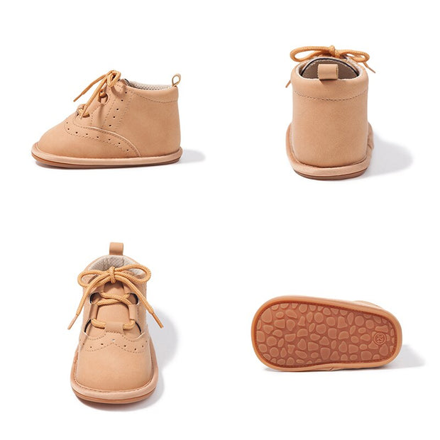 LEATHER SPORT LACE UP VINTAGE KICKS BABY VIBES & CO.