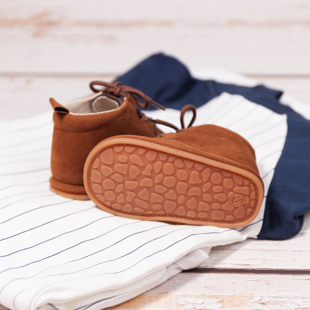 LEATHER SPORT LACE UP VINTAGE KICKS BABY VIBES & CO.