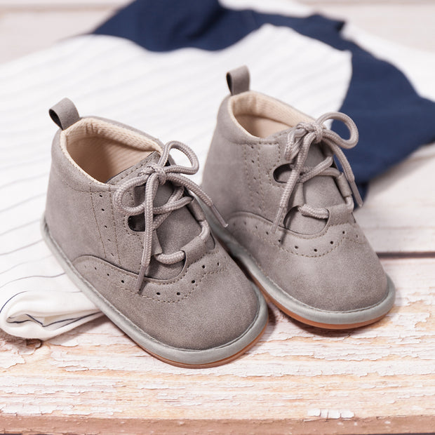 LEATHER SPORT LACE UP VINTAGE KICKS BABY VIBES & CO.
