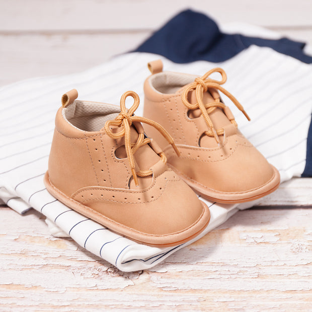 LEATHER SPORT LACE UP VINTAGE KICKS BABY VIBES & CO.