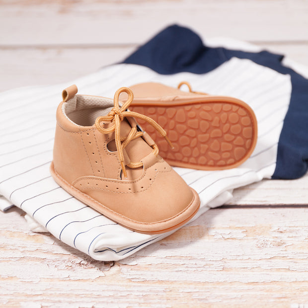 LEATHER SPORT LACE UP VINTAGE KICKS BABY VIBES & CO.