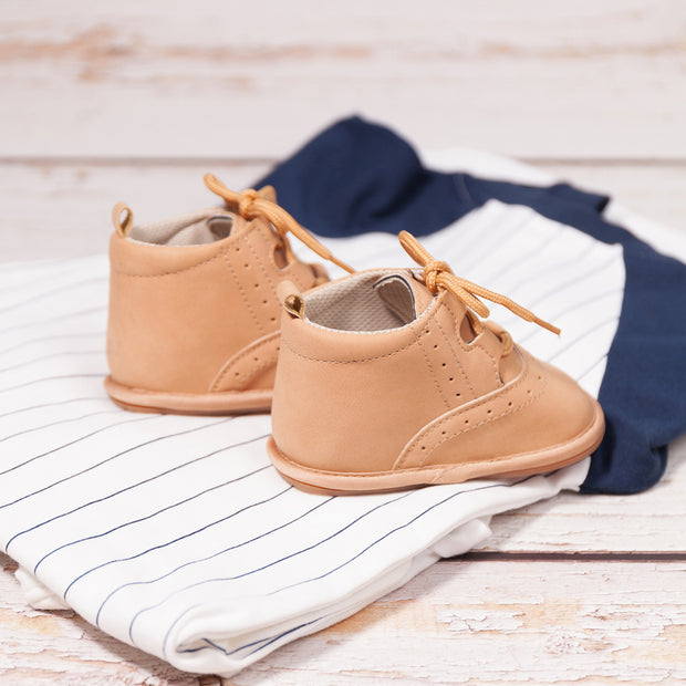 LEATHER SPORT LACE UP VINTAGE KICKS BABY VIBES & CO.