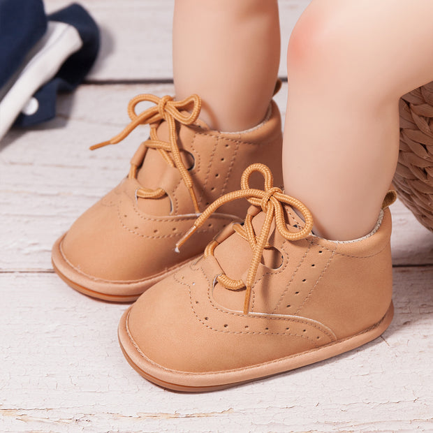 LEATHER SPORT LACE UP VINTAGE KICKS BABY VIBES & CO.